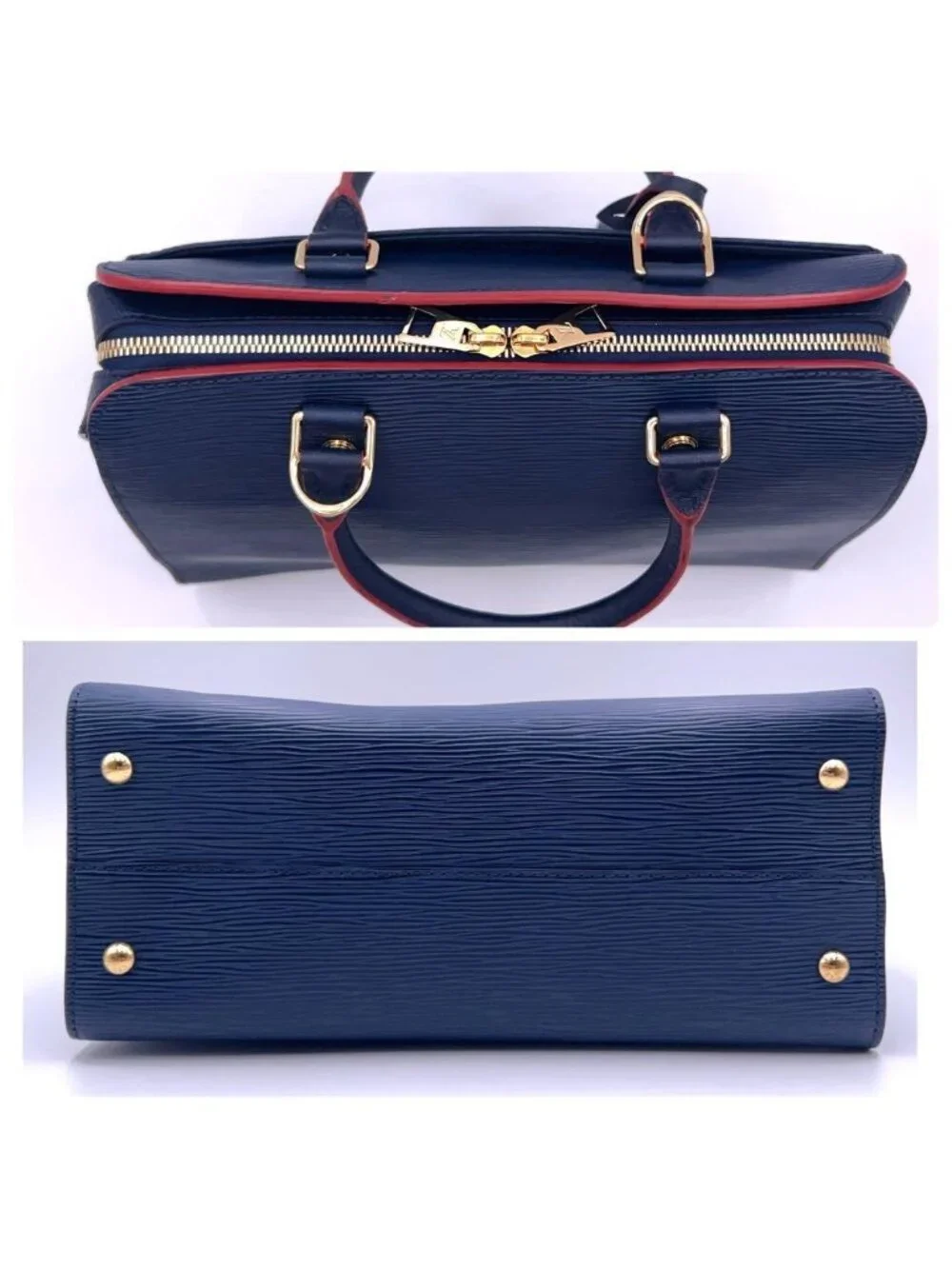 Louis Vuitton Epi Vano MM Handbag Navy